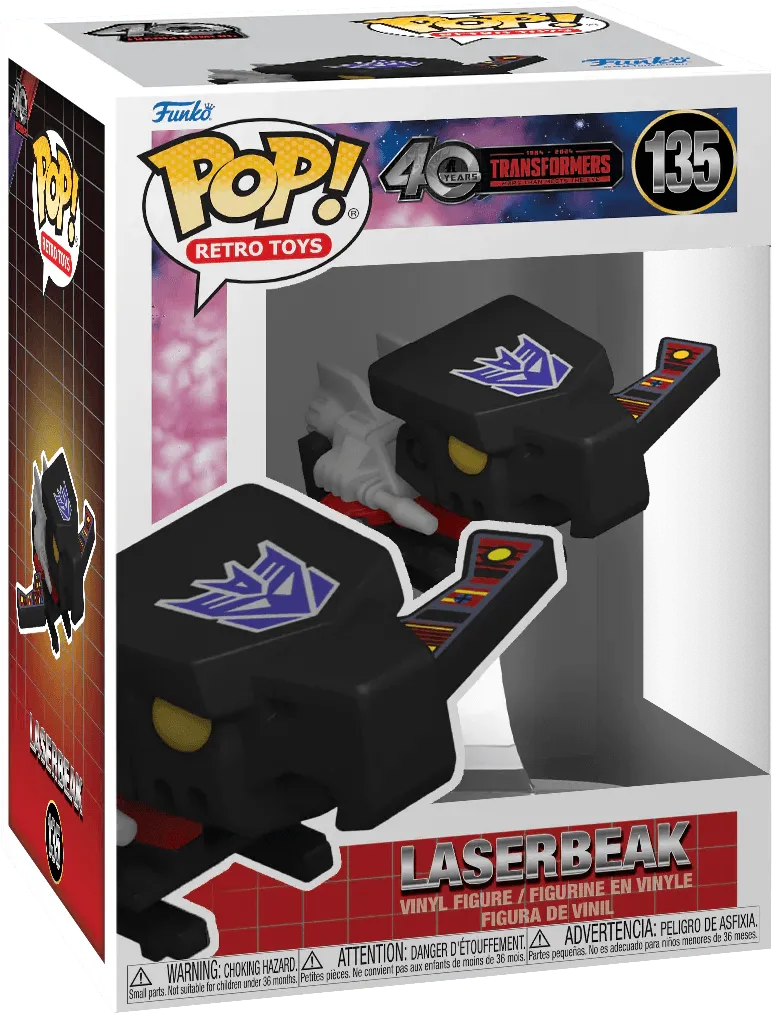 FUN80985BUNDLE Transformers: Generation 1 - Laserbeak Pop! Vinyl - Chase Bundle / Case - Funko - Titan Pop Culture