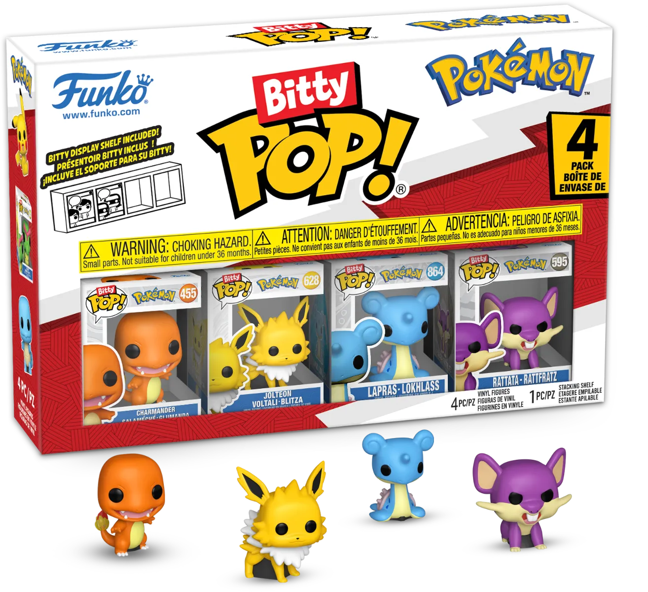 FUN81133 Pokemon - Charmander Bitty Pop! 4-Pack - Funko - Titan Pop Culture