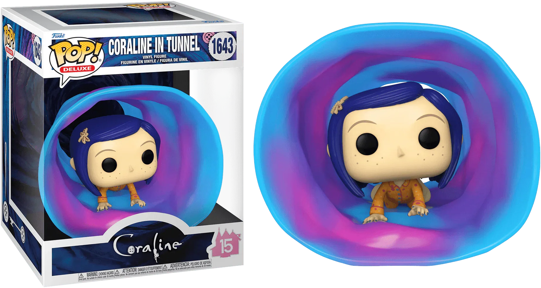 FUN81166 Coraline: 15th Anniversary - Coraline in Tunnel Pop! Deluxe - Funko TBA - Titan Pop Culture