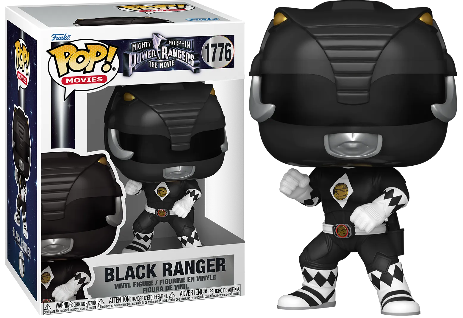 FUN81193 Power Rangers (1995) - Black Ranger Pop! Vinyl - Funko - Titan Pop Culture