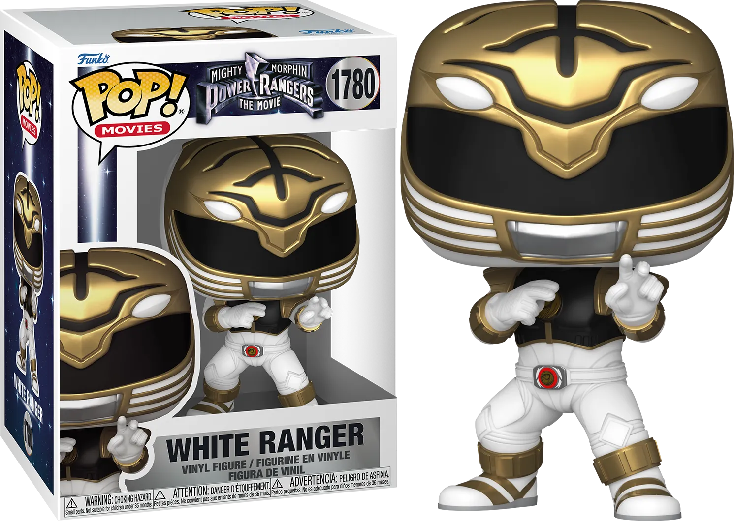 FUN81198 Power Rangers (1995) - White Ranger Pop! Vinyl - Funko - Titan Pop Culture