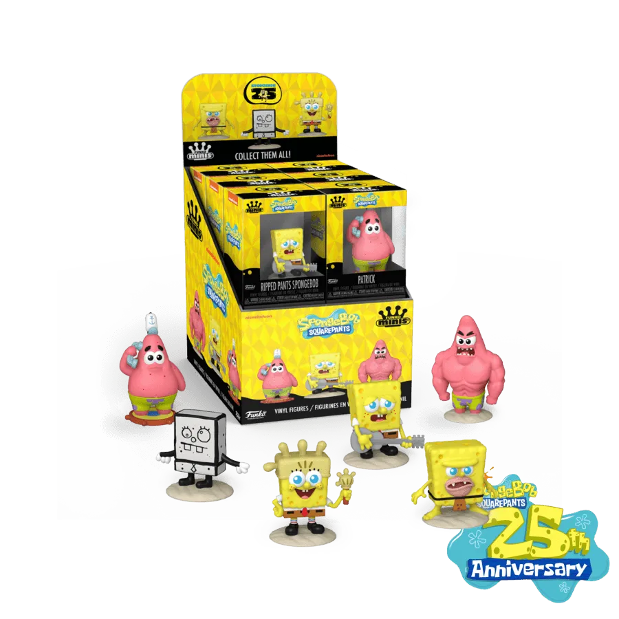 FUN82186 Spongebob: 25th Anniversary - Mini Vinyl Figures (Display of 12) - Funko - Titan Pop Culture