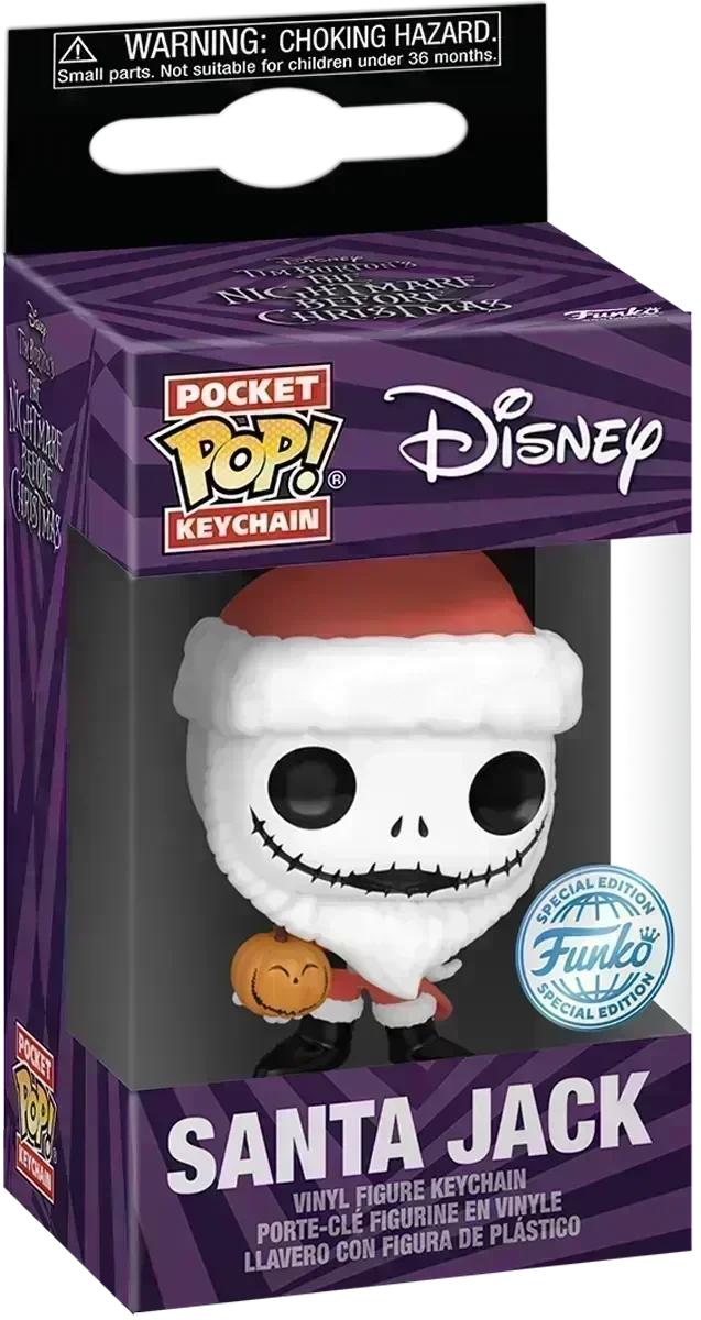 FUN82822 The Nightmare Before Christmas - Santa Jack (with Jack-o-lantern) US Exclusive Pop! Keychain RS - Funko - Titan Pop Culture