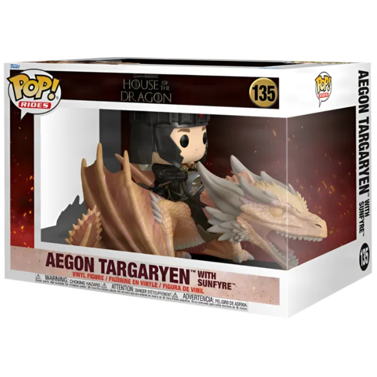 FUN83460 House of the Dragon - Aegon Targaryen with Sunfyre Pop! Ride - Funko - Titan Pop Culture