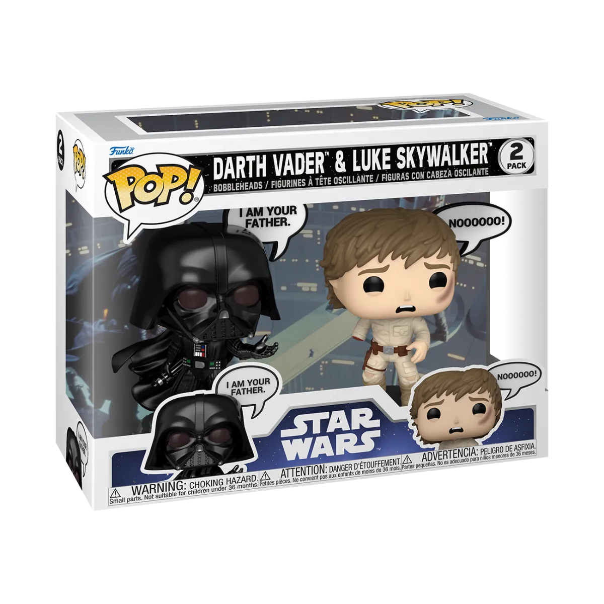 FUN83594 Star Wars - Darth Vader & Luke Skywalker Pop! Sayings 2-Pack - Funko - Titan Pop Culture