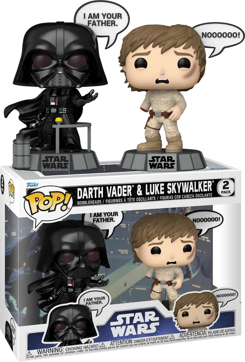 FUN83594 Star Wars - Darth Vader & Luke Skywalker Pop! Sayings 2-Pack - Funko - Titan Pop Culture