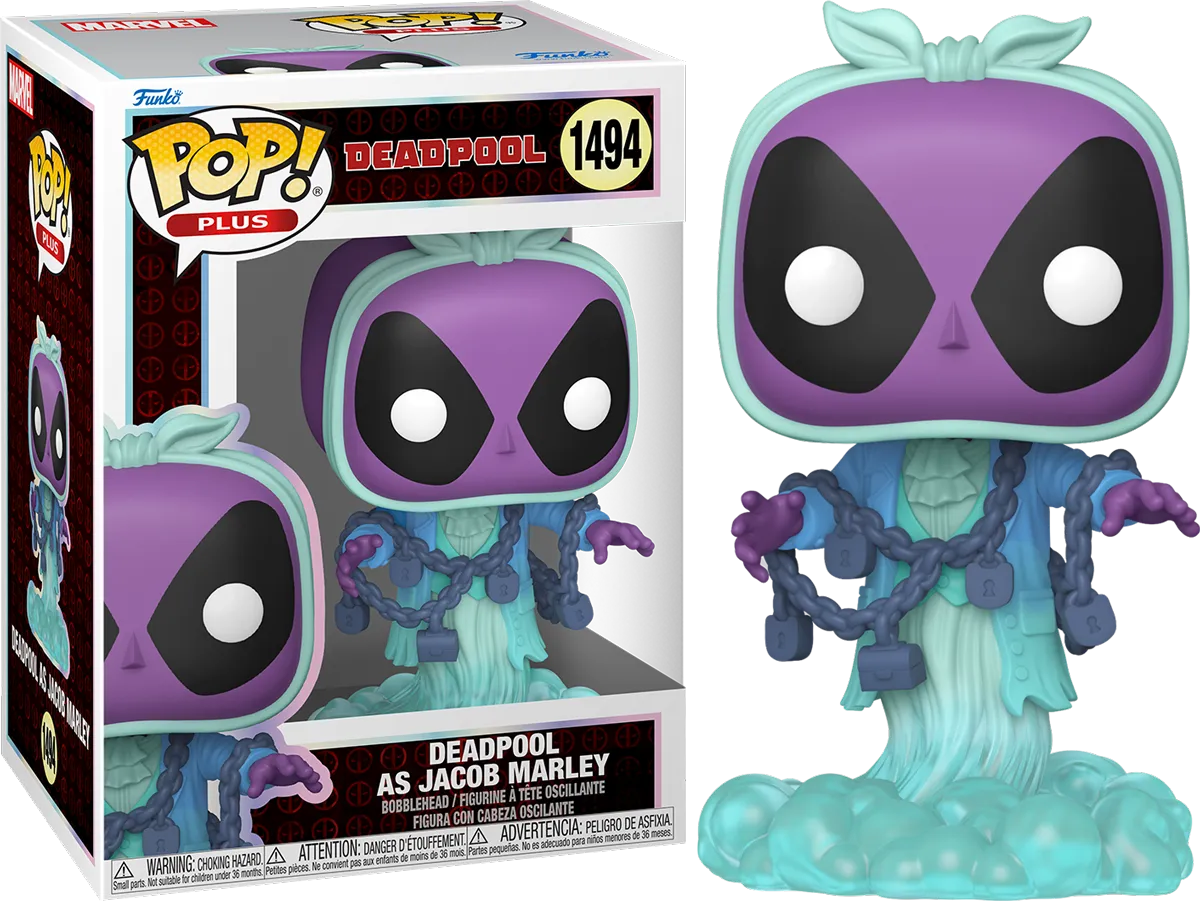 FUN83987 Deadpool: Literary Classics - Deadpool as Jacob Marley Pop! Vinyl - Funko - Titan Pop Culture