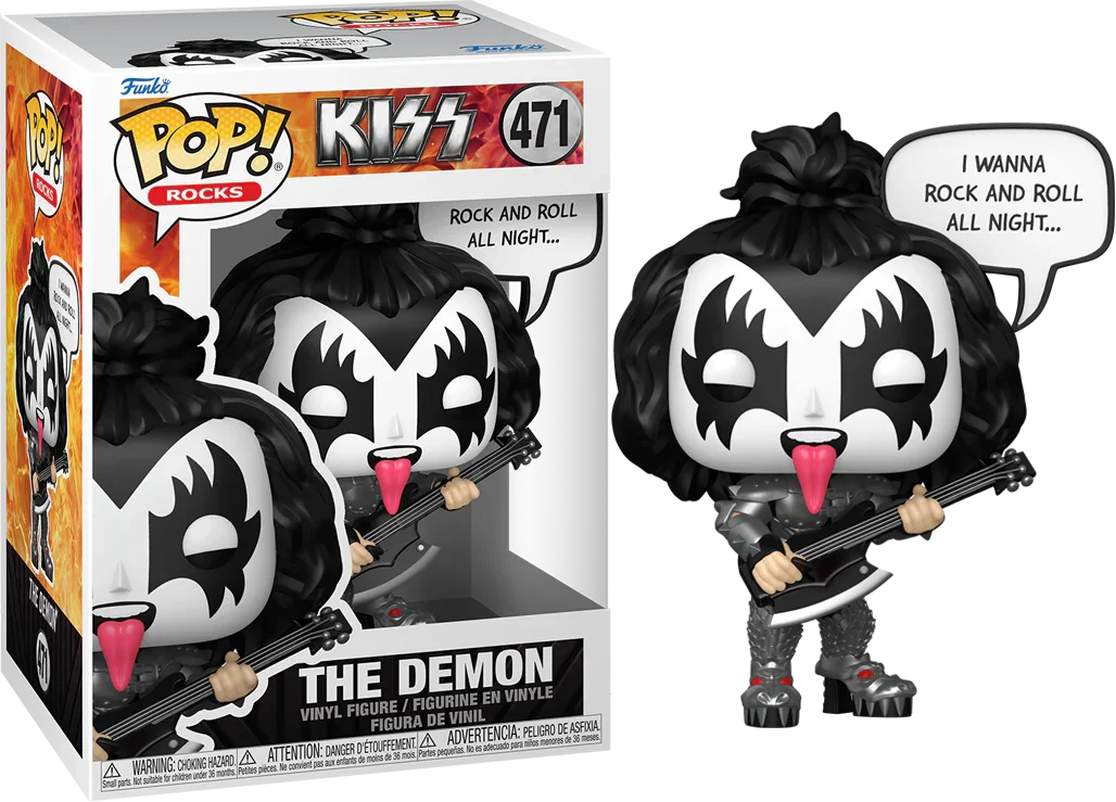 FUN84124 KISS - The Demon (Rock & Roll All Night) Pop! Vinyl Sayings - Funko - Titan Pop Culture