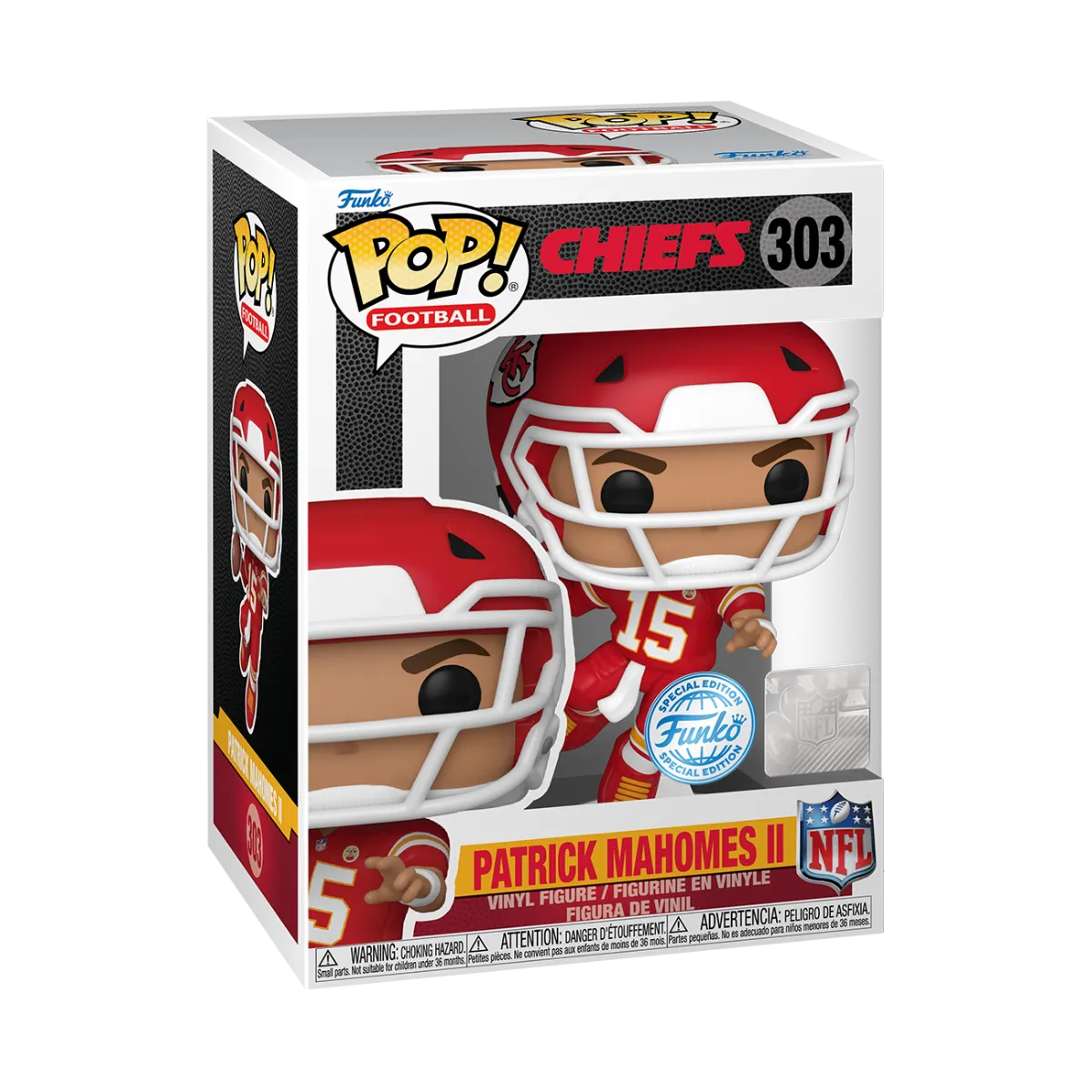 FUN84519 NFL Football - Patrick Mahomes Kansas City Chiefs Pop! Vinyl - Funko - Titan Pop Culture
