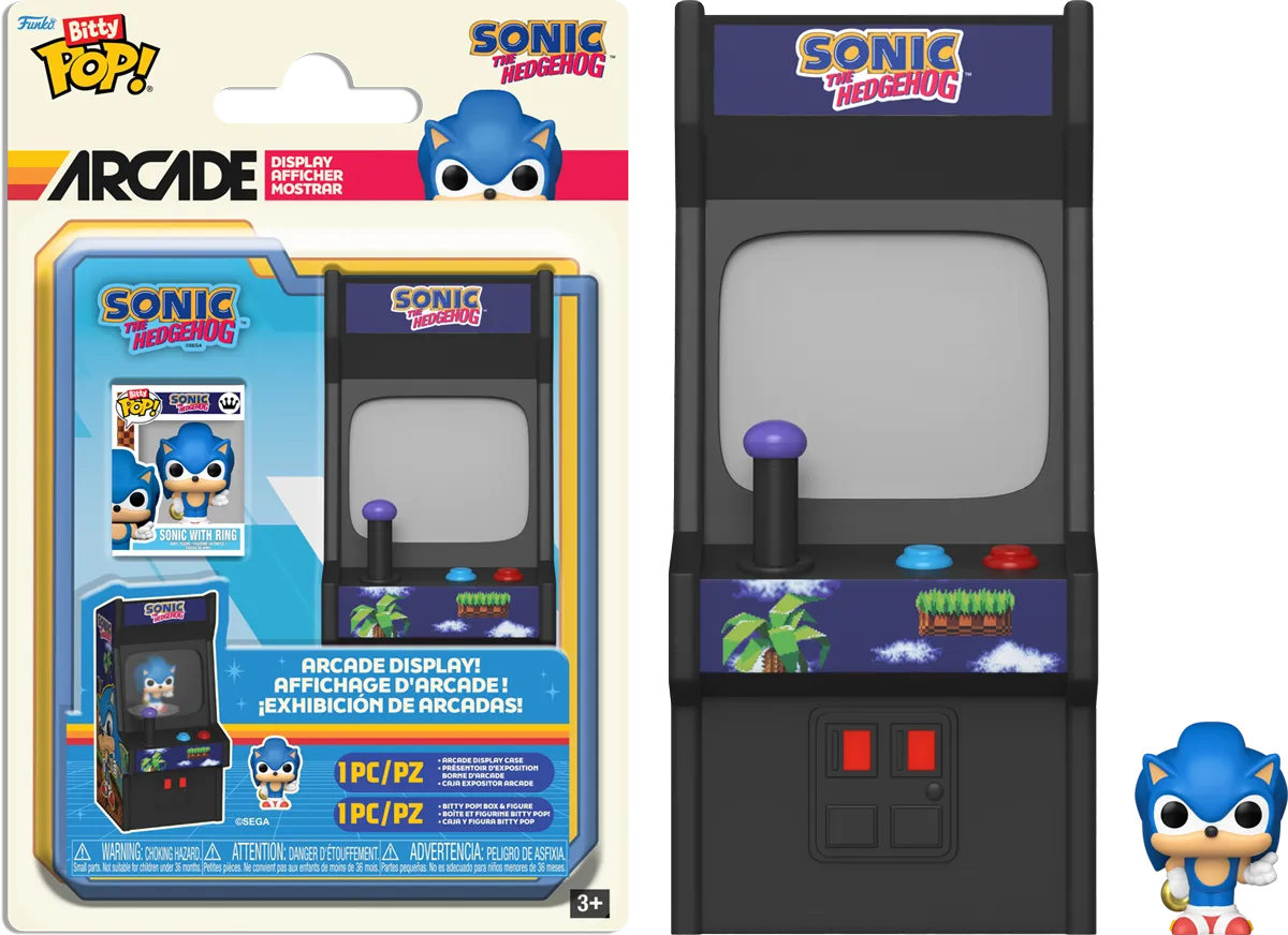 FUN85250 Sonic the Hedgehog - Sonic with Ring Bitty Pop! Arcade - Funko - Titan Pop Culture