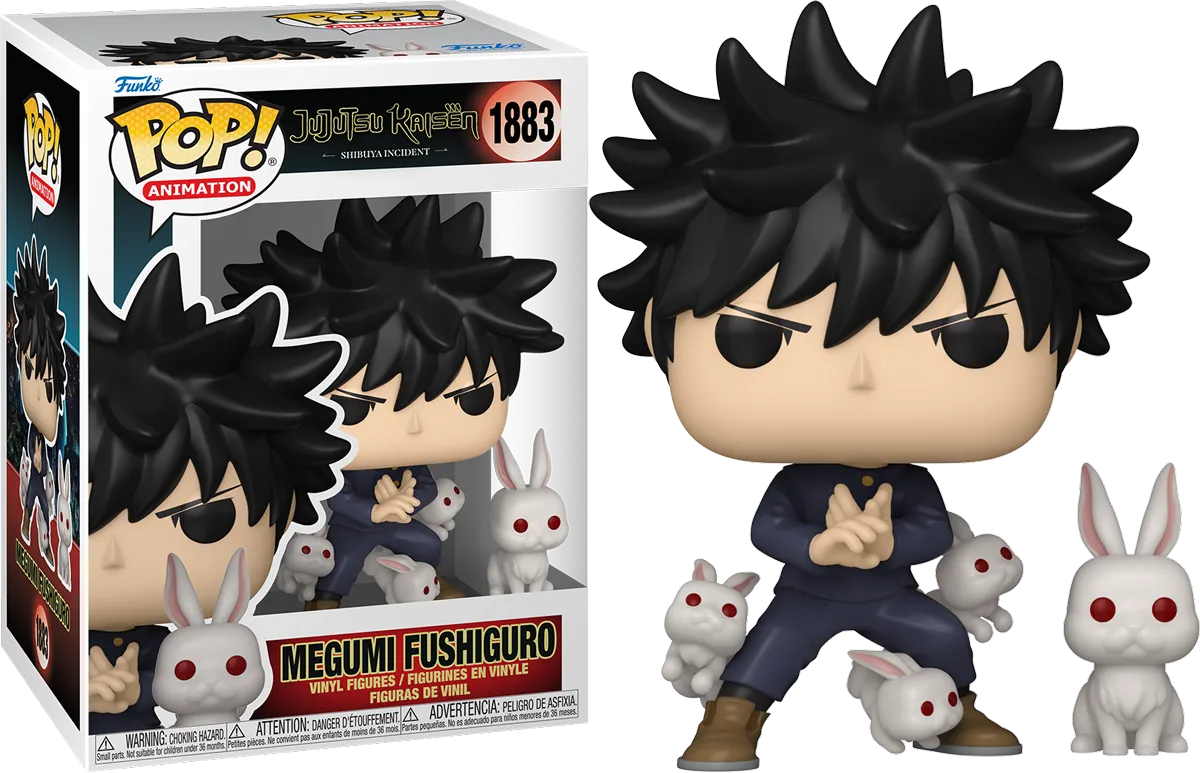 FUN85323 Jujutsu Kaisen - Megumi Fushiguro with Rabbit Pop! Vinyl - Funko - Titan Pop Culture