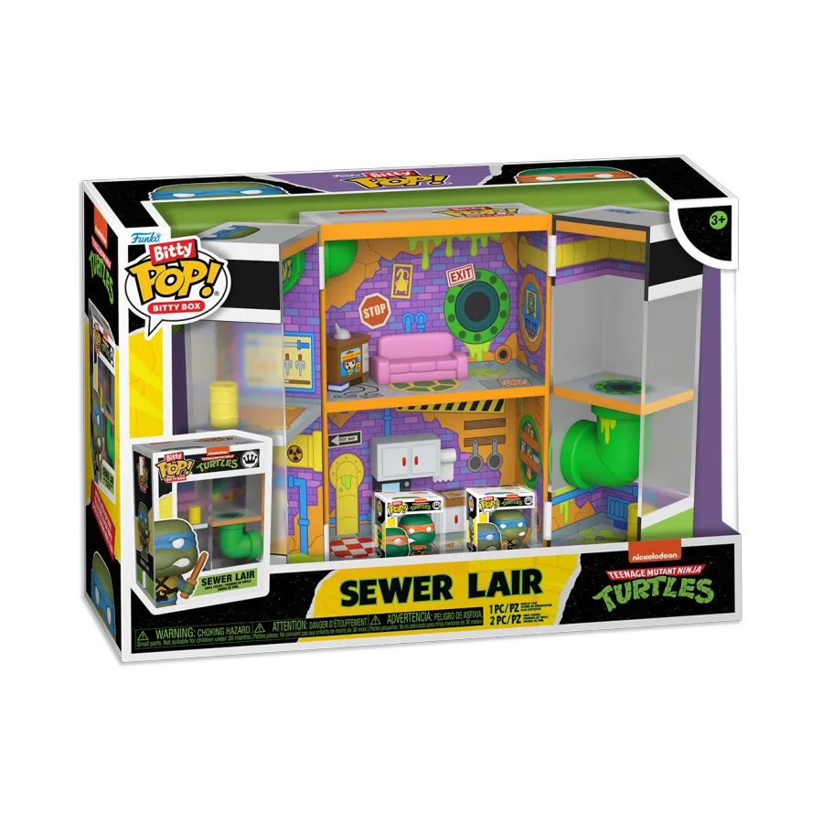 FUN85537 Teenage Mutant Ninja Turtles - Sewer Home Bitty Box Playset - Funko - Titan Pop Culture