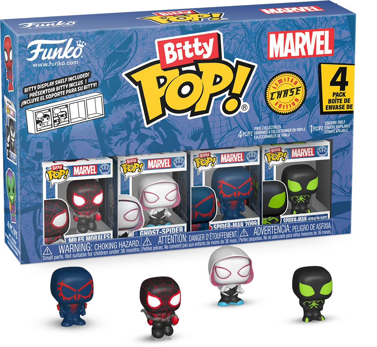 FUN85702 Spider-Man - Miles Morales Bitty Pop! 4-Pack - Funko - Titan Pop Culture
