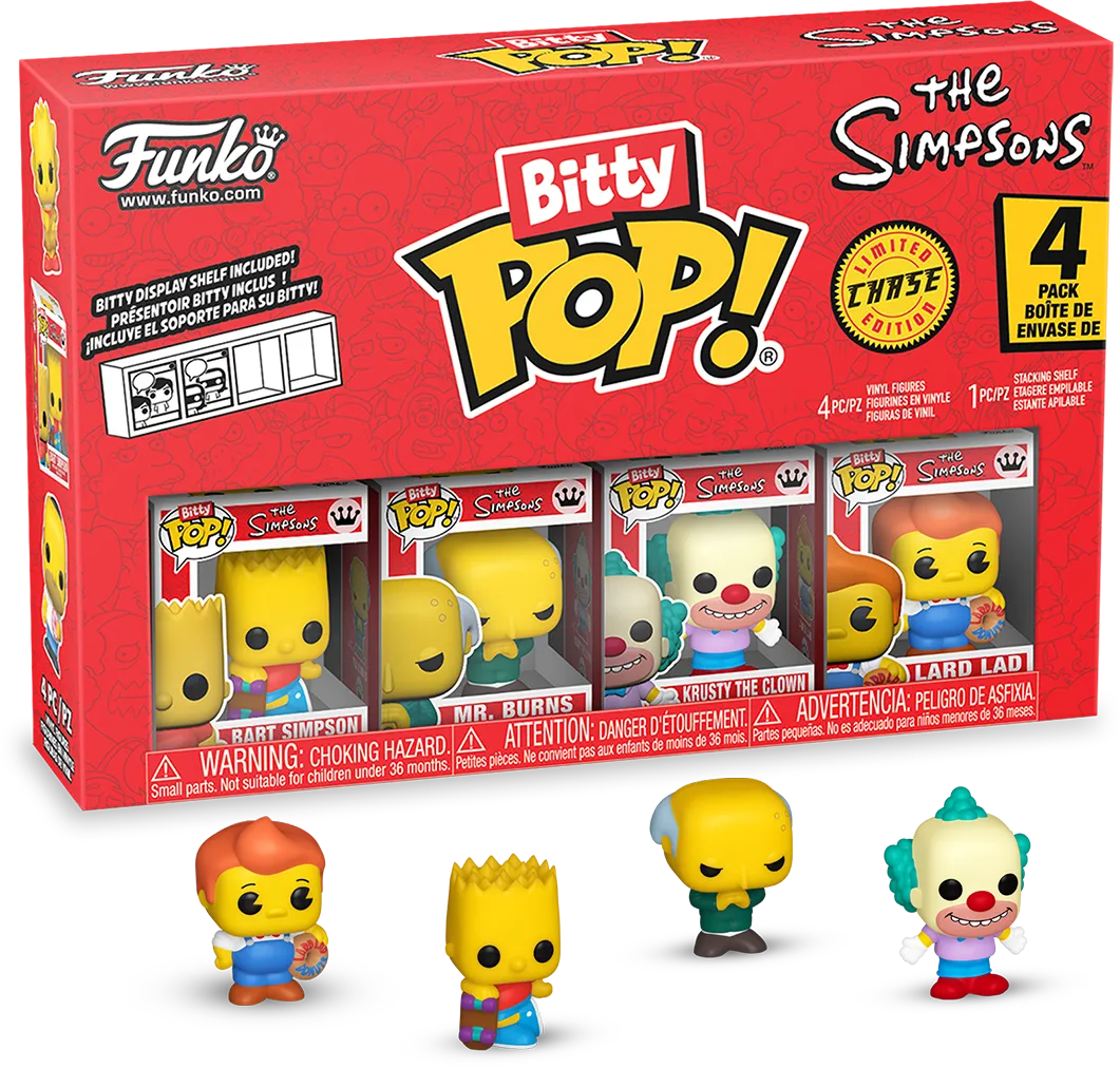 FUN85707 Simpsons - Bart Bitty Pop! 4-Pack - Funko - Titan Pop Culture