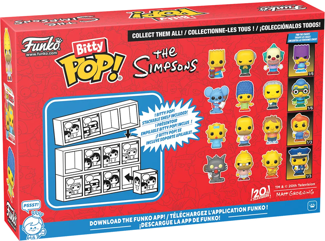 FUN85707 Simpsons - Bart Bitty Pop! 4-Pack - Funko - Titan Pop Culture