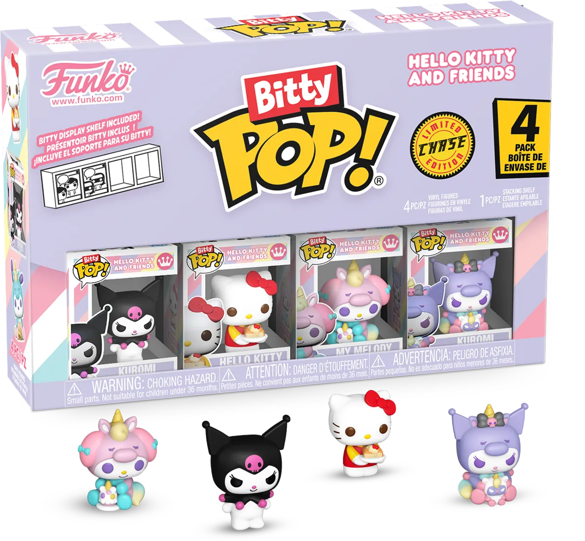 FUN85715 Sanrio - Kuromi Bitty Pop! 4-Pack - Funko - Titan Pop Culture