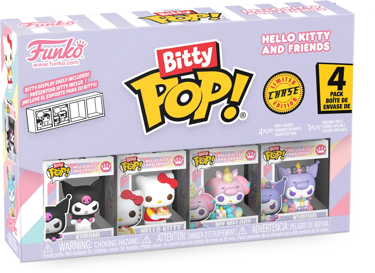 FUN85715 Sanrio - Kuromi Bitty Pop! 4-Pack - Funko - Titan Pop Culture