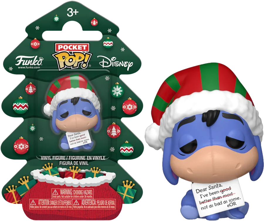 FUN86080 Winnie the Pooh - Eeyore Holiday Pocket Pop! Vinyl - Funko - Titan Pop Culture