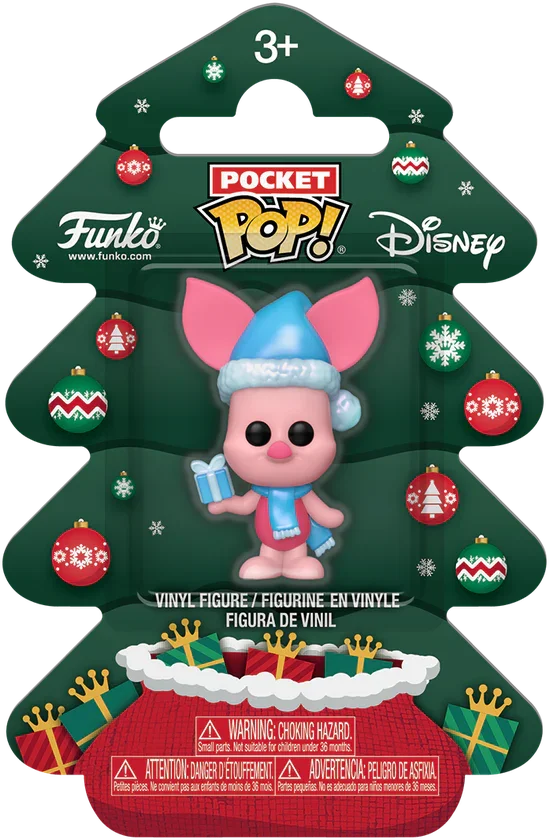 FUN86081 Winnie the Pooh - Piglet Holiday Pocket Pop! Vinyl - Funko - Titan Pop Culture