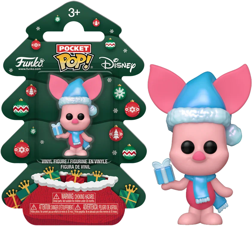 FUN86081 Winnie the Pooh - Piglet Holiday Pocket Pop! Vinyl - Funko - Titan Pop Culture