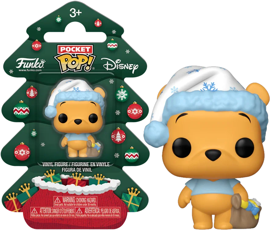 FUN86082 Winnie the Pooh - Pooh Holiday Pocket Pop! Vinyl - Funko - Titan Pop Culture