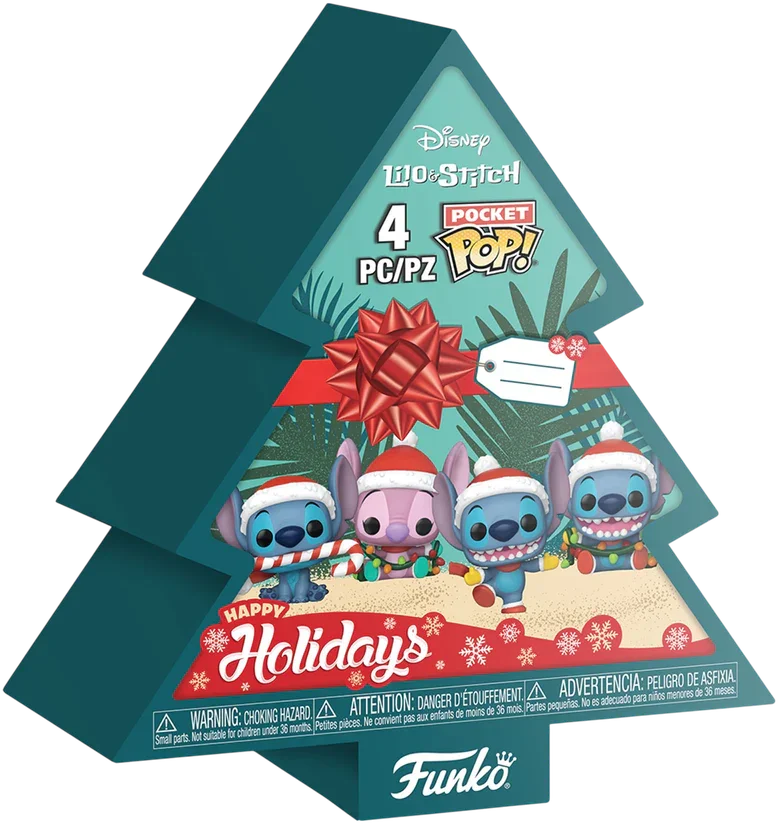 Lilo & Stitch - Holiday Tree Box Pocket Pop! 4-Pack