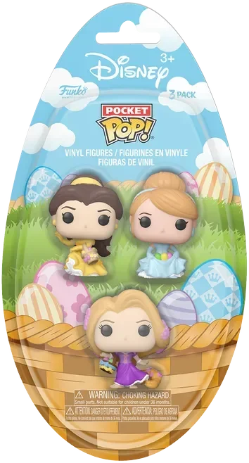 FUN86144 Disney: Princesses - Easter Pocket Pop! 3-Pack - Funko - Titan Pop Culture