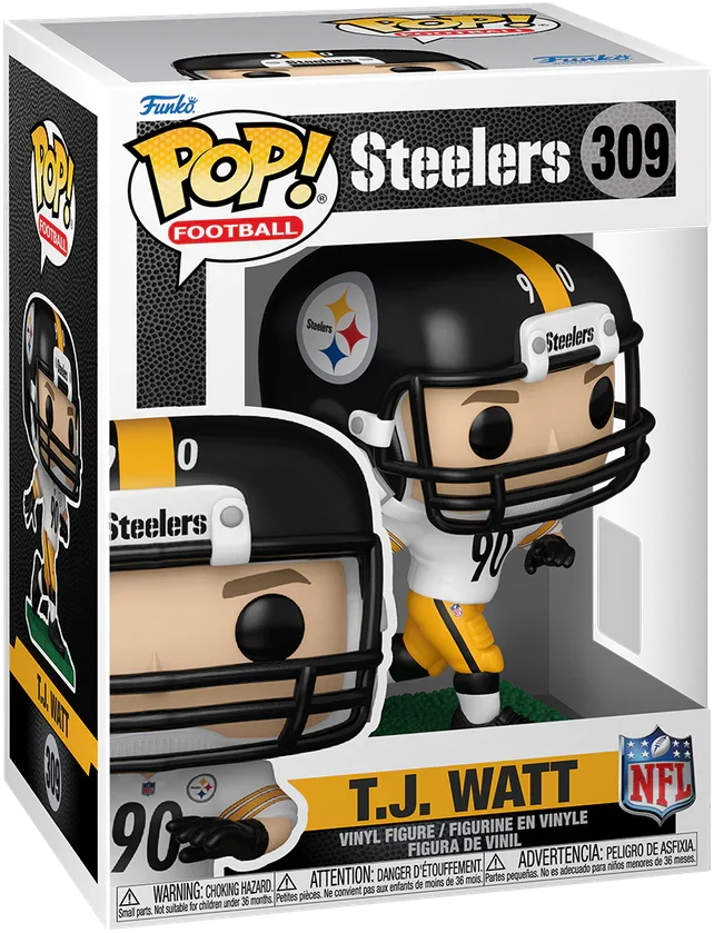 FUN86325 NFL: Steelers - TJ Watt Pop! Vinyl - Funko - Titan Pop Culture