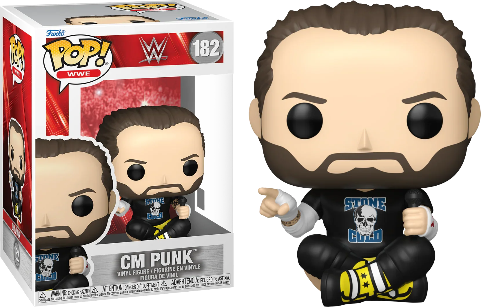 FUN86393 WWE - CM Punk Pop! Vinyl - Funko - Titan Pop Culture