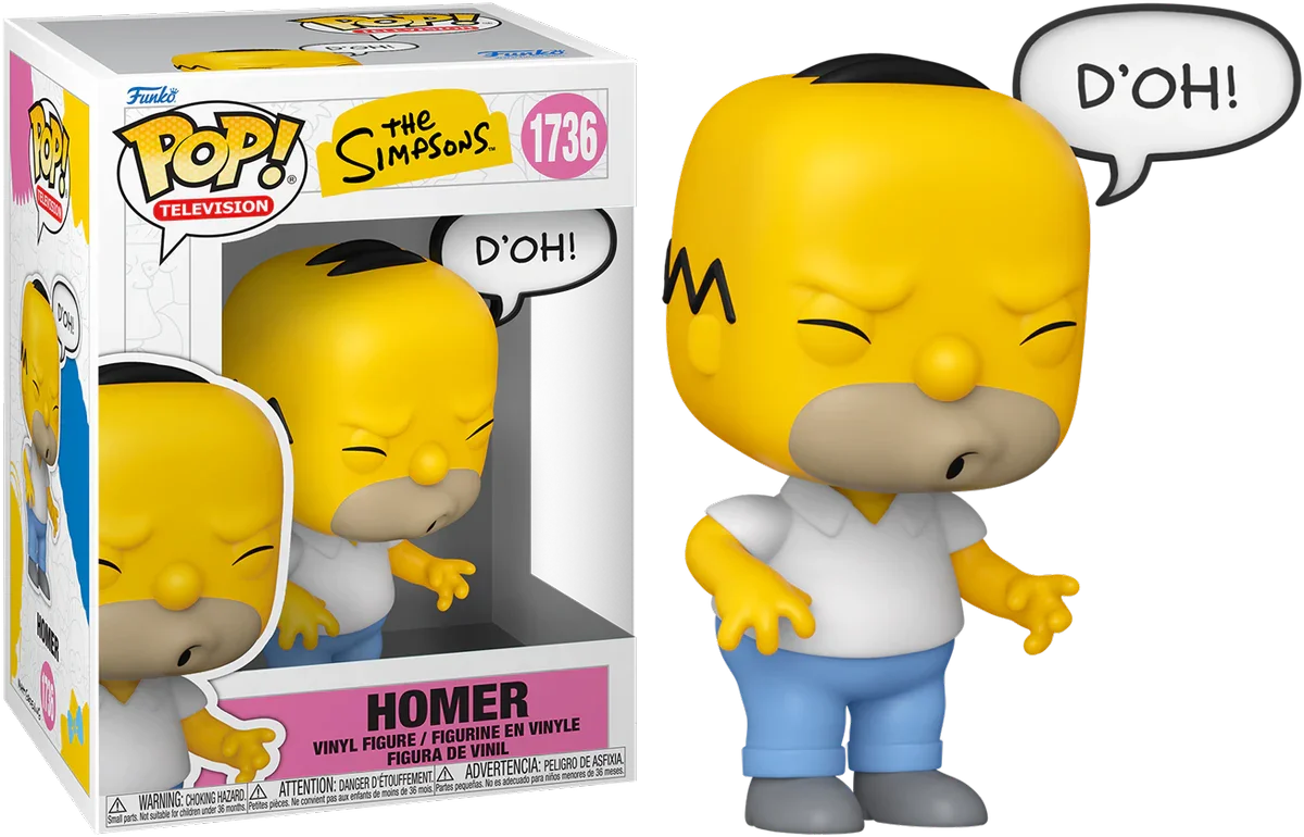 FUN86412 The Simpsons - Homer (D'Oh!) Pop! Vinyl - Funko - Titan Pop Culture
