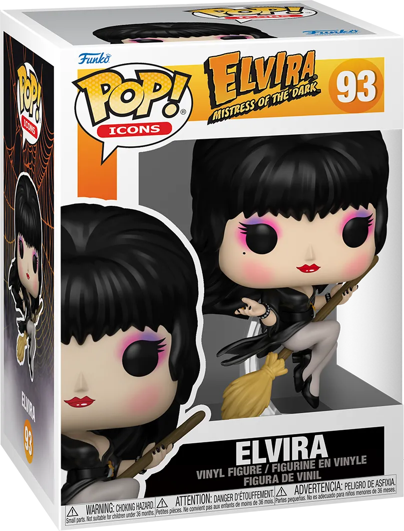 FUN86440 Elvira - Elvira (with Broom) Pop! Vinyl - Funko - Titan Pop Culture