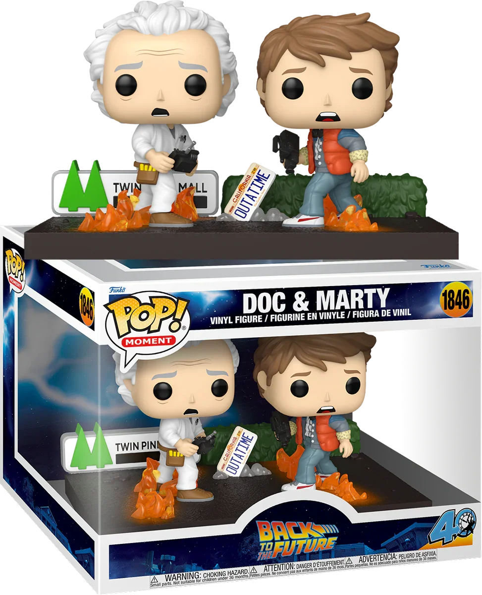 FUN86448 Back to the Future - Doc & Marty Pop! Vinyl Moment - Funko - Titan Pop Culture