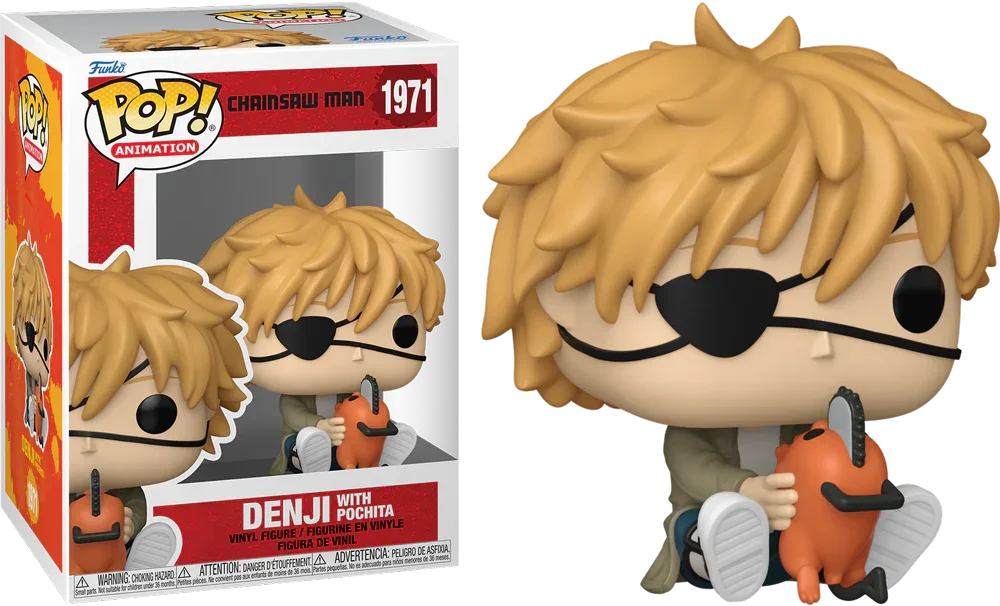FUN86484 Chainsaw Man - Denji with Pochita Pop! Vinyl - Funko - Titan Pop Culture