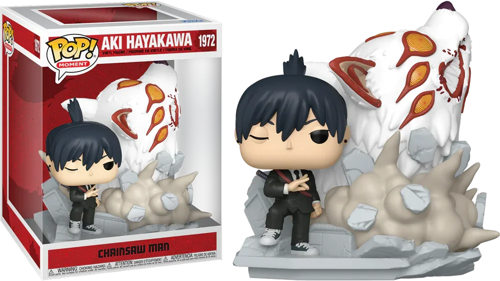 FUN86485 Chainsaw Man - Aki Hayakawa with Fox Devil Pop! Moment - Funko - Titan Pop Culture