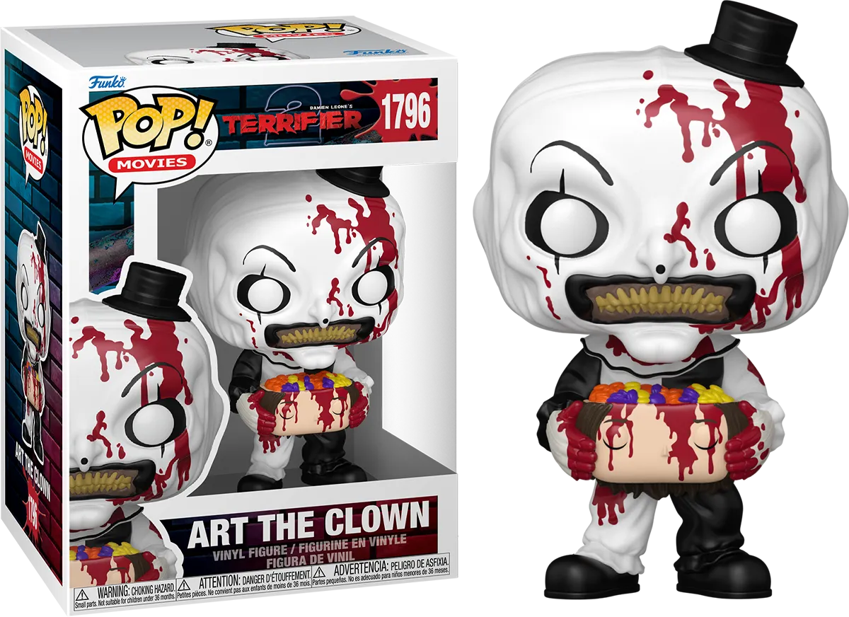 FUN86537 Terrifier - Art the Clown (with Decapitated Head) Pop! Vinyl - Funko - Titan Pop Culture