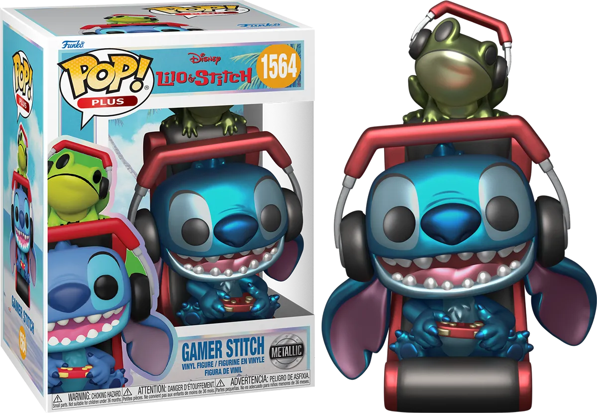 FUN87120 Lilo & Stitch - Gamer Stitch (Metallic) Pop! Vinyl - Funko - Titan Pop Culture