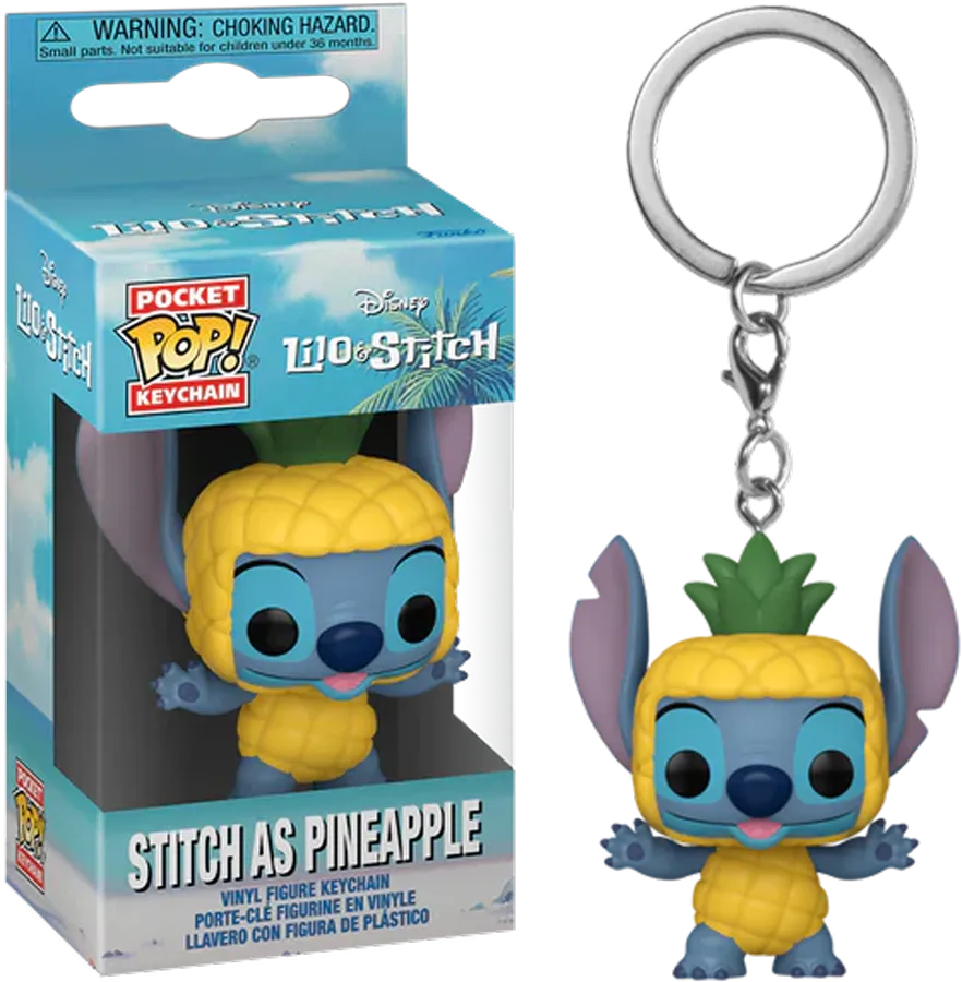 FUN87209 Lilo & Stitch - Stitch as Pineapple Pop! Keychain - Funko - Titan Pop Culture