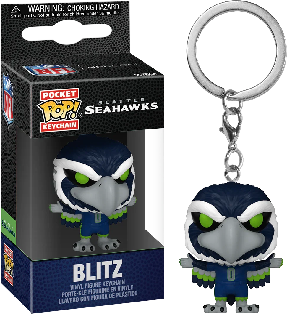 FUN89133 NFL: Mascots - Seattle Seahawks Blitz Pop! Keychain - Funko - Titan Pop Culture