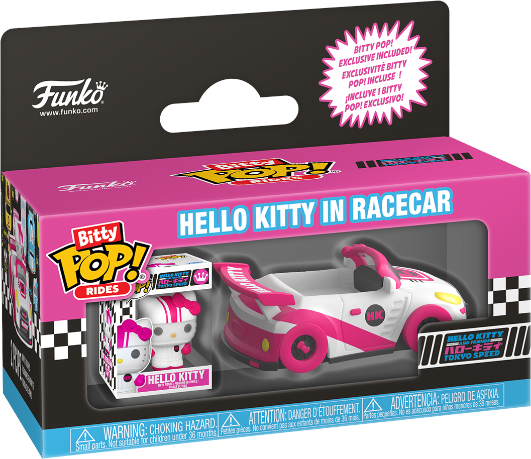Hello Kitty & Friends - Hello Kitty in Racecar Bitty Pop! Ride Vinyl
