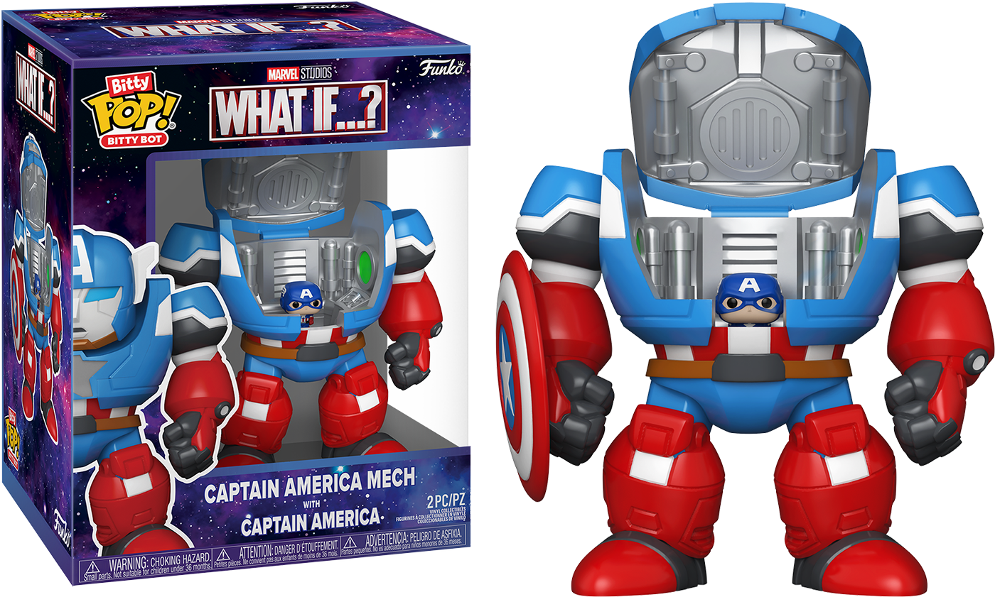 What If...? - Captain America Mech with Captain America Bitty Pop! Bot Vinyl
