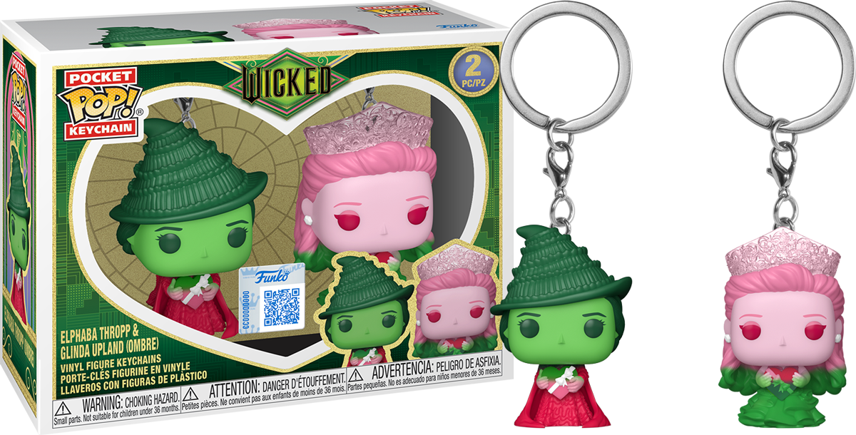 Wicked (2024) - Glinda & Elphaba (Ombre) Pop! Keychain 2-Pack