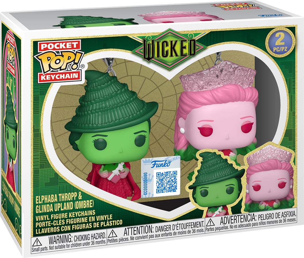 Wicked (2024) - Glinda & Elphaba (Ombre) Pop! Keychain 2-Pack