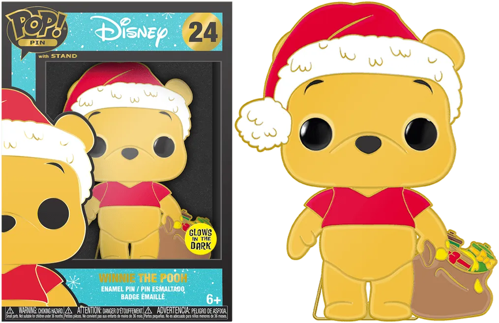 FUNWDPP0066 Disney - Winnie the Pooh Holiday Glow (with chase) Enamel Pop! Pin - Funko - Titan Pop Culture