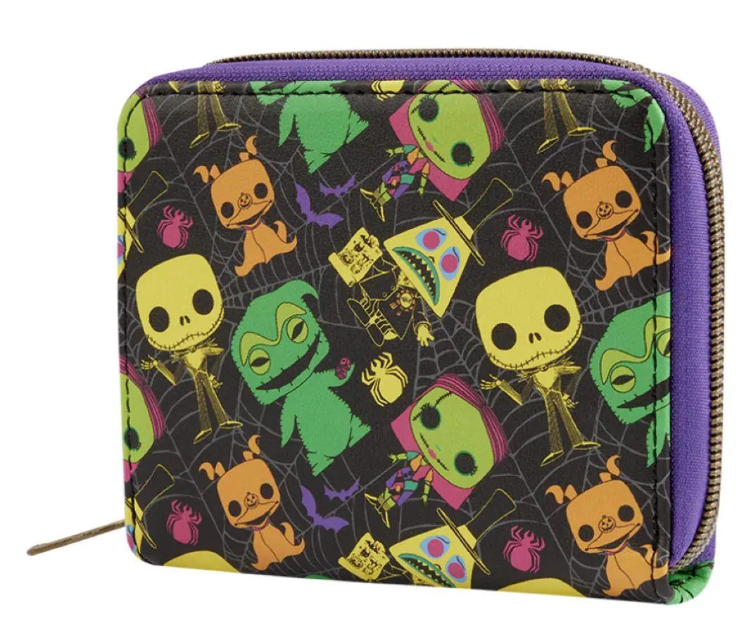 FUNWDWA2097 The Nightmare Before Christmas - Blacklight Zip Around Wallet - Loungefly - Titan Pop Culture