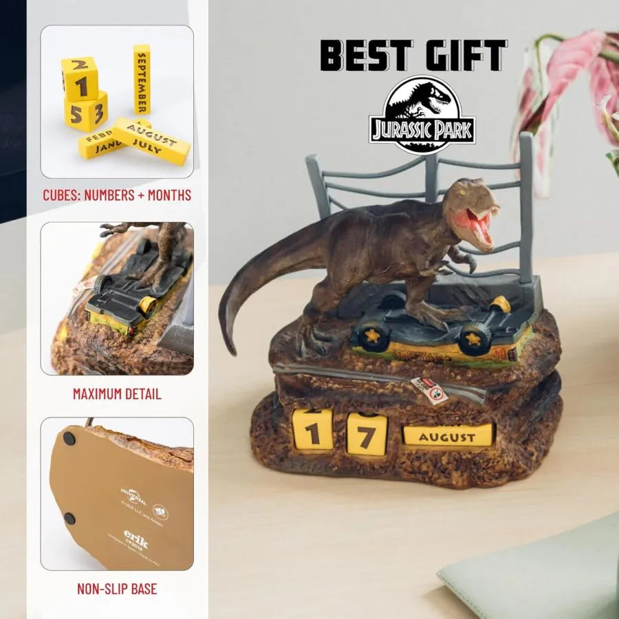 GRUCP3D16 Jurassic Park - T-Rex 3D Perpetual Calendar - Grupoerik - Titan Pop Culture
