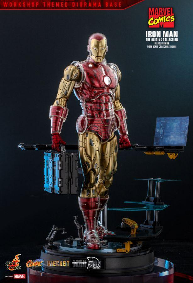 HOTCMS08D38 Marvel Comics - Iron Man Origins Deluxe 1:6 Scale 12" Diecast Action Figure - Hot Toys - Titan Pop Culture