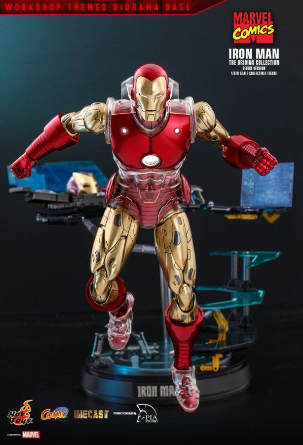 HOTCMS08D38 Marvel Comics - Iron Man Origins Deluxe 1:6 Scale 12" Diecast Action Figure - Hot Toys - Titan Pop Culture