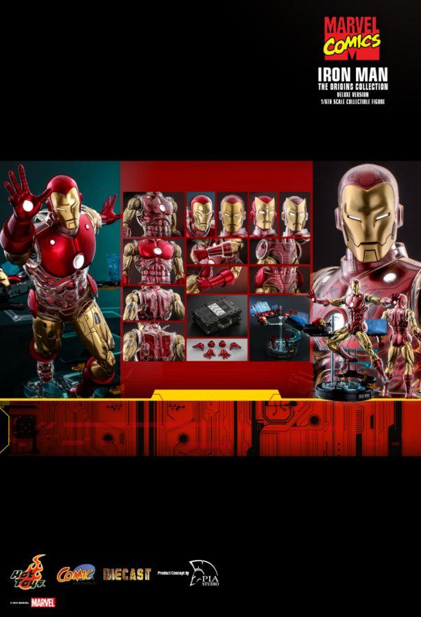 HOTCMS08D38 Marvel Comics - Iron Man Origins Deluxe 1:6 Scale 12" Diecast Action Figure - Hot Toys - Titan Pop Culture