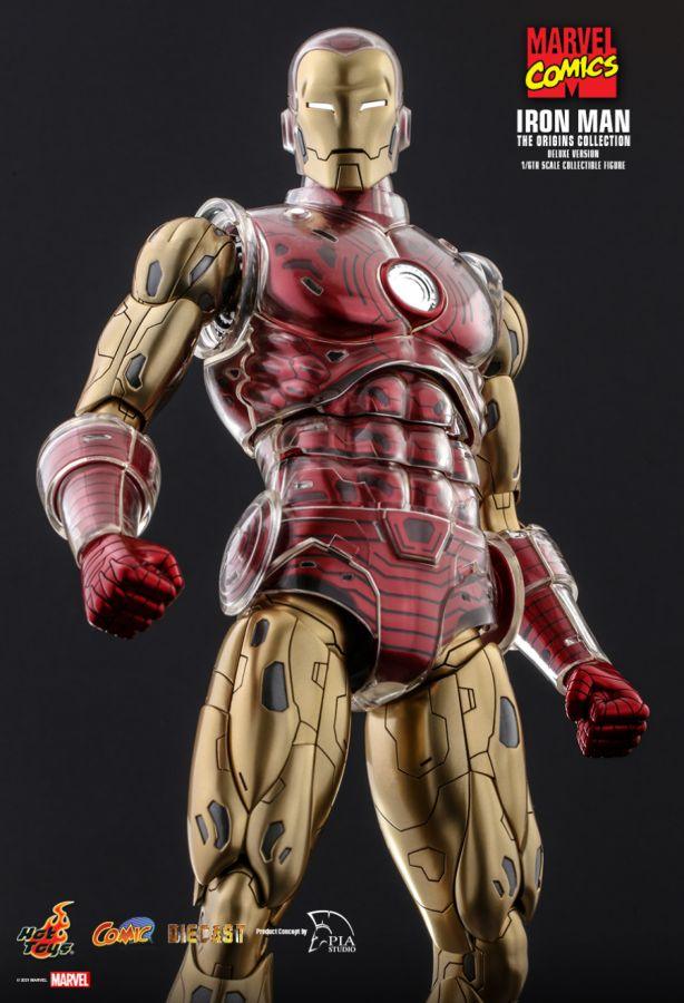 HOTCMS08D38 Marvel Comics - Iron Man Origins Deluxe 1:6 Scale 12" Diecast Action Figure - Hot Toys - Titan Pop Culture