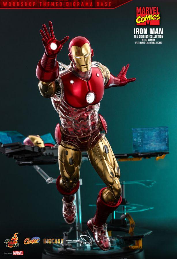 HOTCMS08D38 Marvel Comics - Iron Man Origins Deluxe 1:6 Scale 12" Diecast Action Figure - Hot Toys - Titan Pop Culture